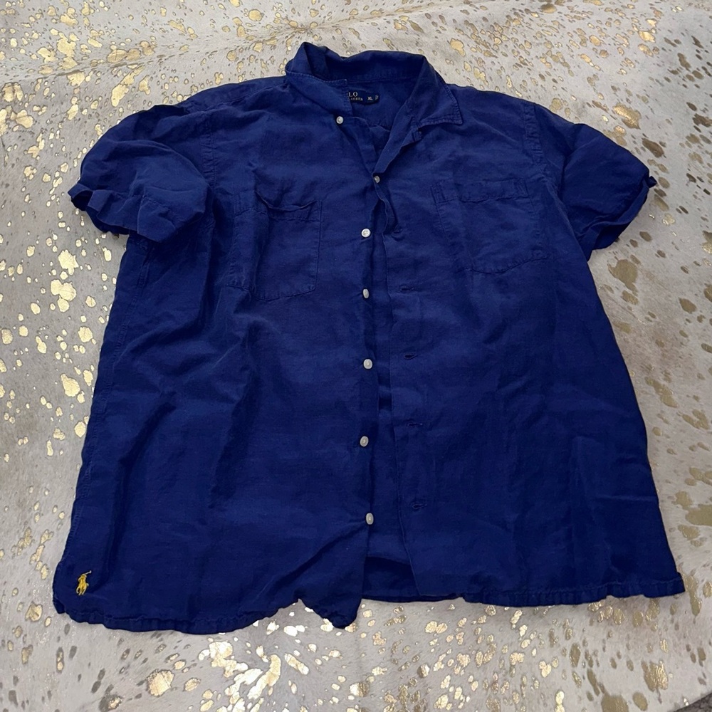 Vintage polo Ralph Lauren linen short sleeve button up
